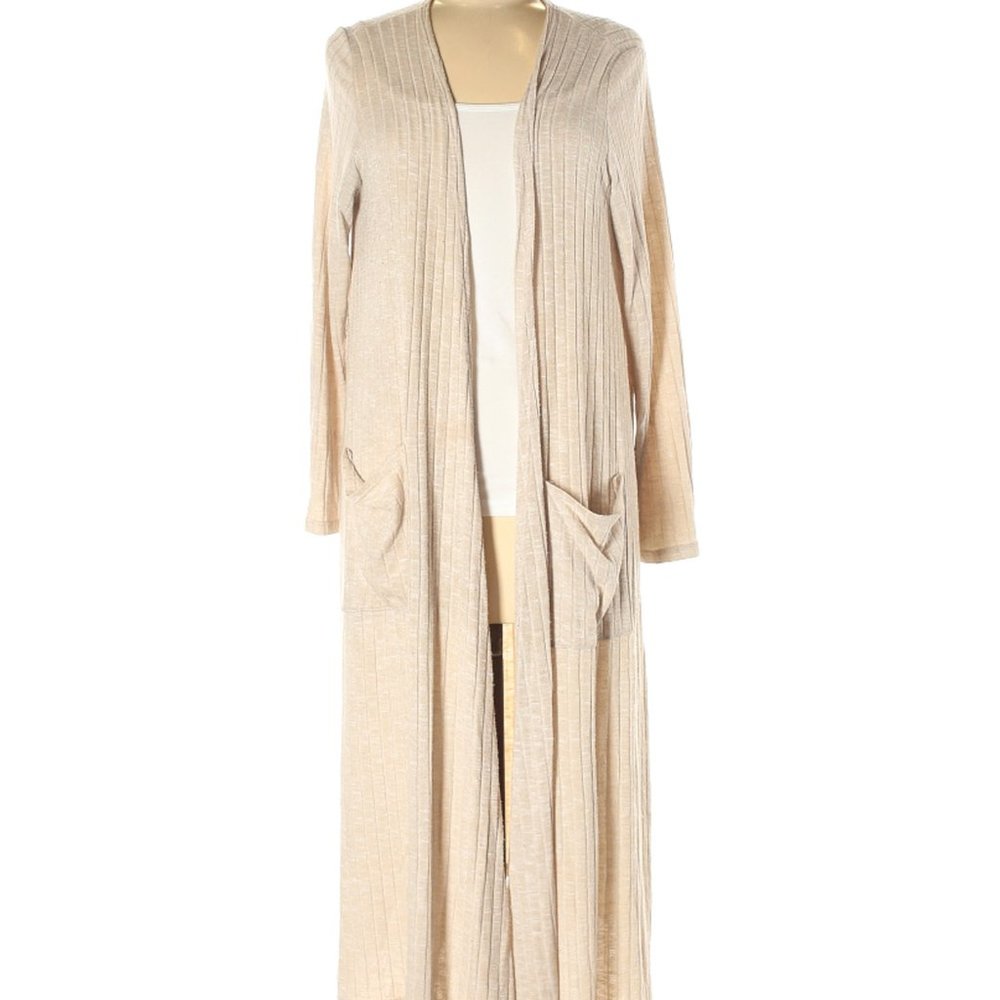 LuLaRoe Sarah Duster Cardigan Beige Knit
